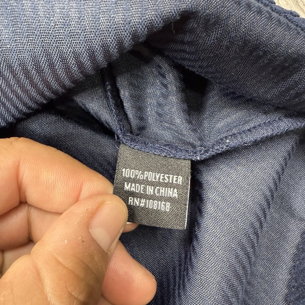 RSQ Blue‎ Corduroy Button Down Long Sleeve 100% Polyester Shirt Size Medium - Picture 6 of 9